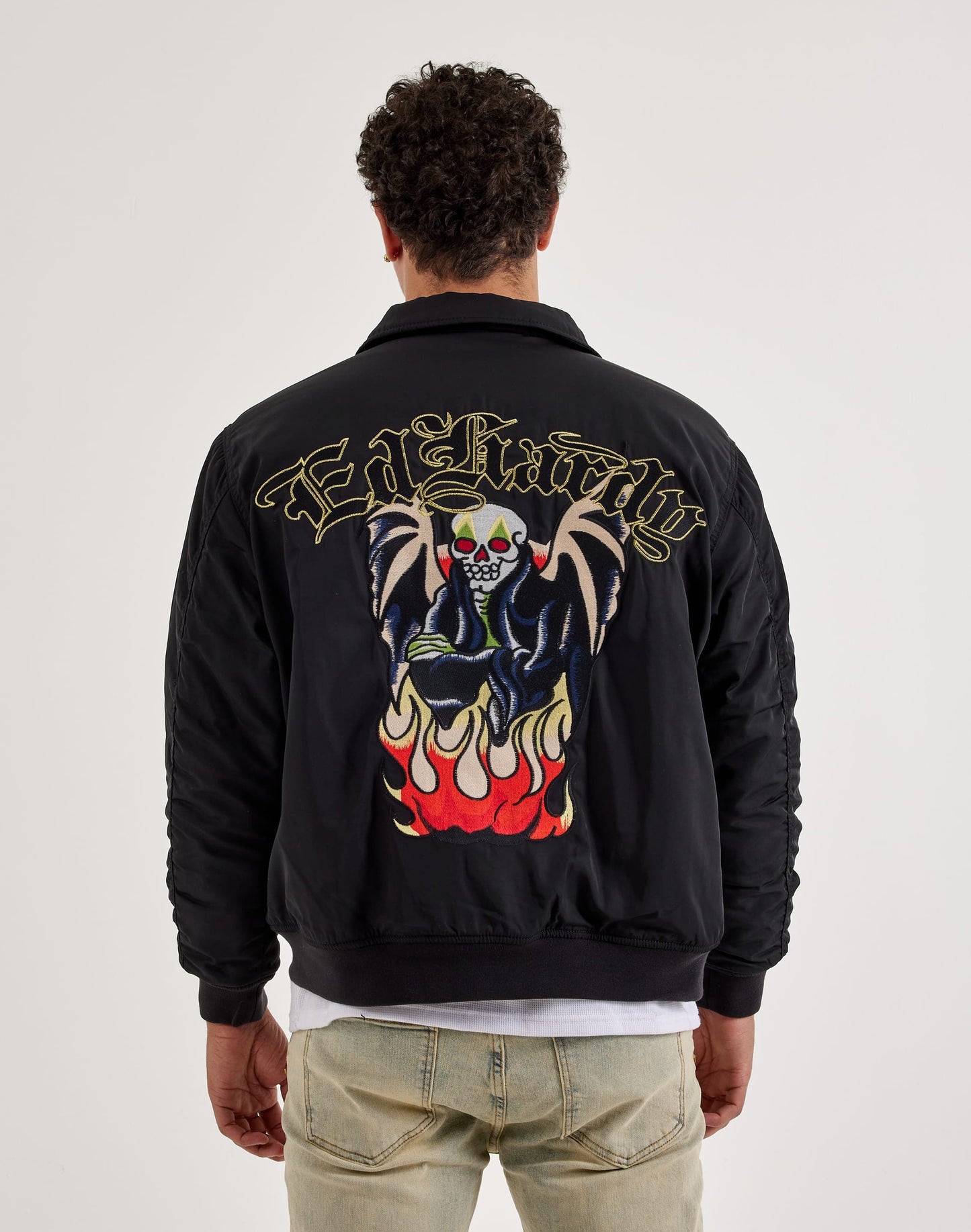 Men’s Ed Hardy Firelord Nylon Bomber Jacket