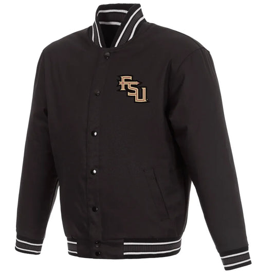 Florida State Seminoles One Color Black Varsity Jacket