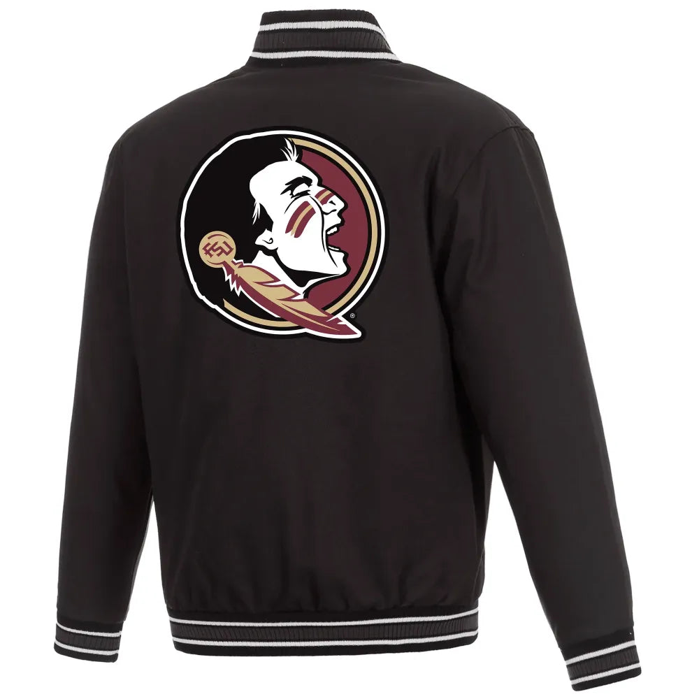 Florida State Seminoles One Color Black Varsity Jacket