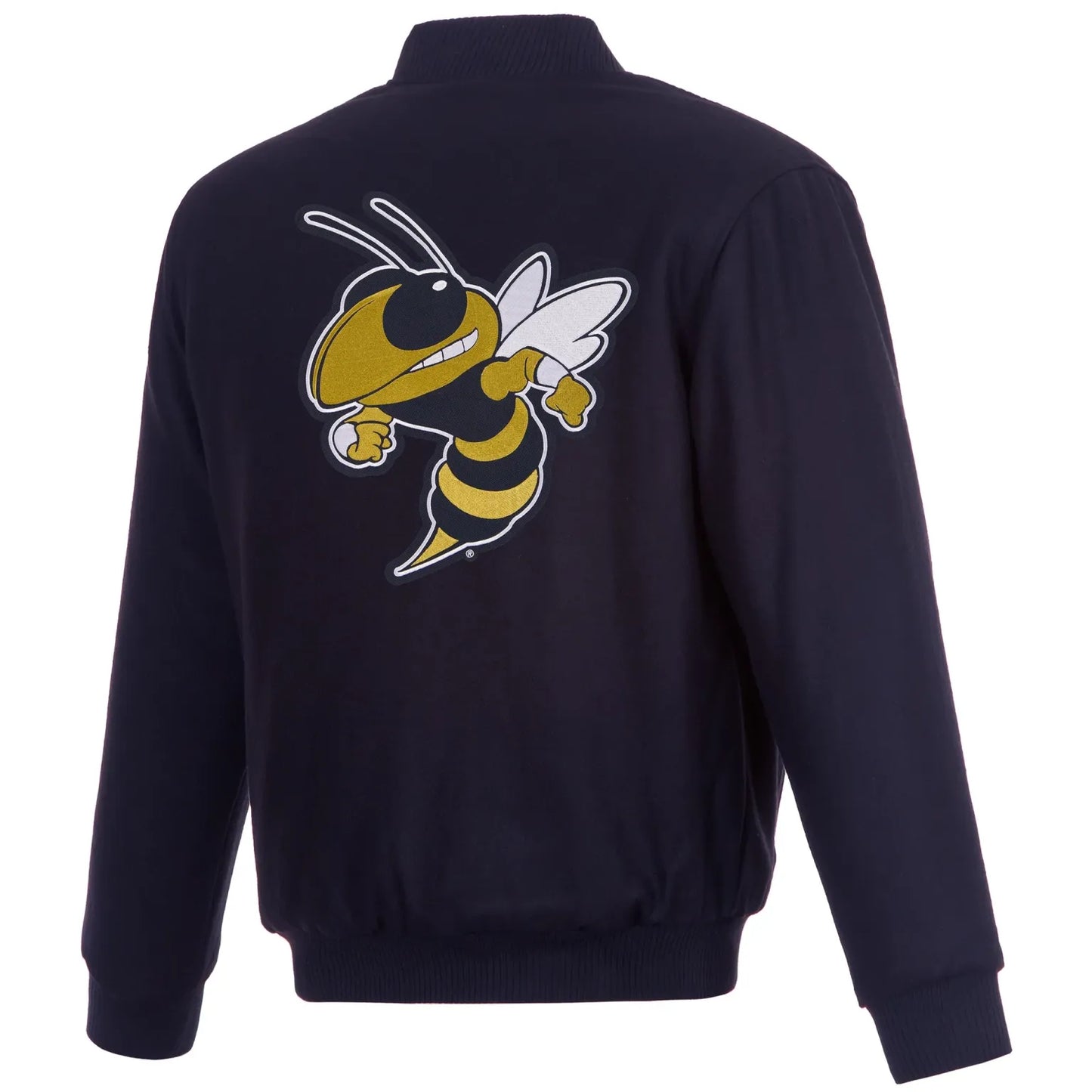Georgia Tech Yellow Jackets One Color Full Wool Navy Varsity Jacket