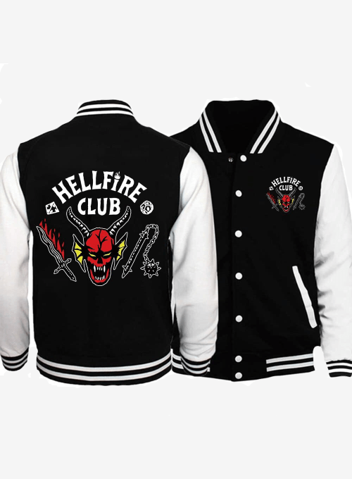 Stranger Things Hellfire Club Varsity Jacket - Recreated Inspired Edition