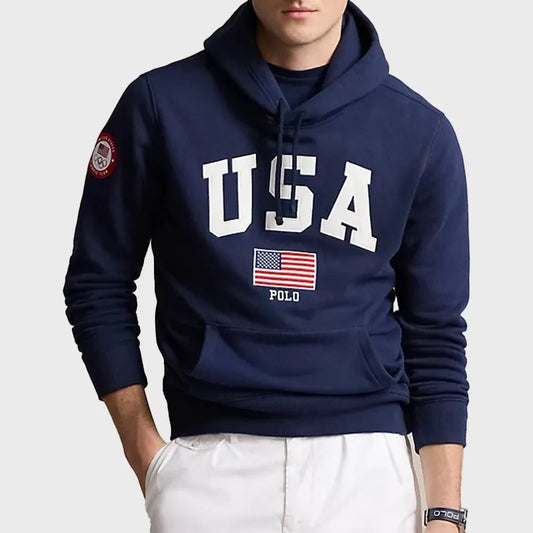 Paris 2024 Olympics Team USA Fleece Hoodie - Recreated Inspired Edition