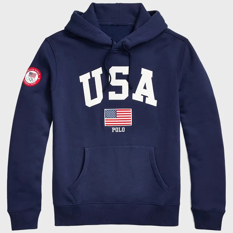 Paris 2024 Olympics Team USA Fleece Hoodie - Recreated Inspired Edition