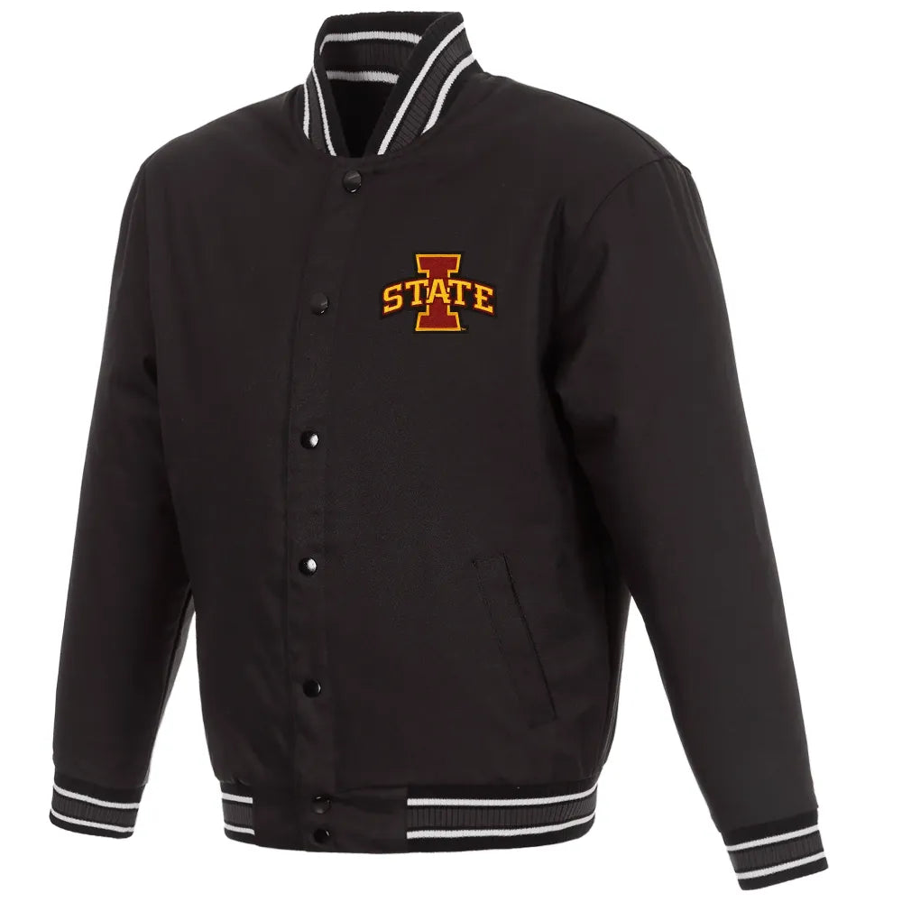 Iowa State Cyclones One Color Black Varsity Jacket