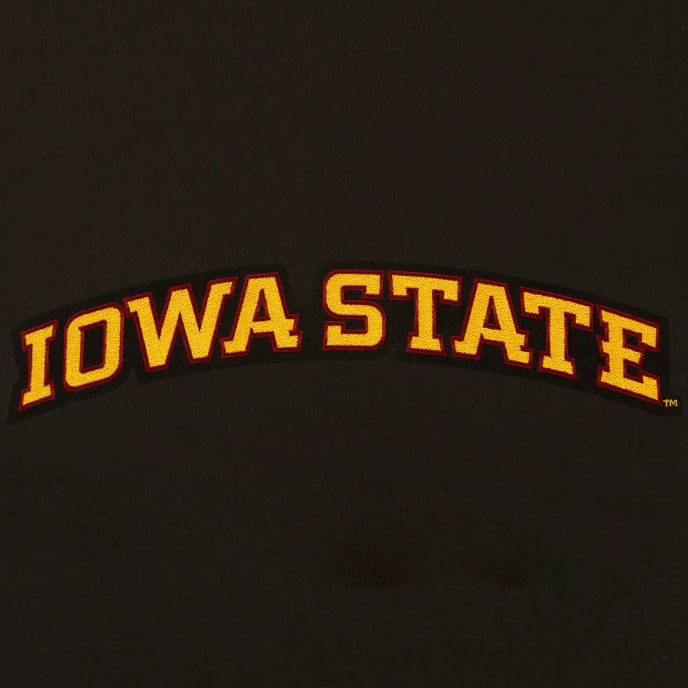 Iowa State Cyclones One Color Black Wool & Leather Varsity Jacket