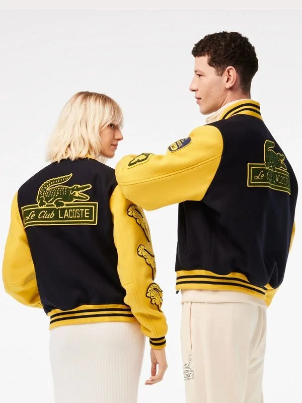 Lacoste Two-Tone Letterman Jacket