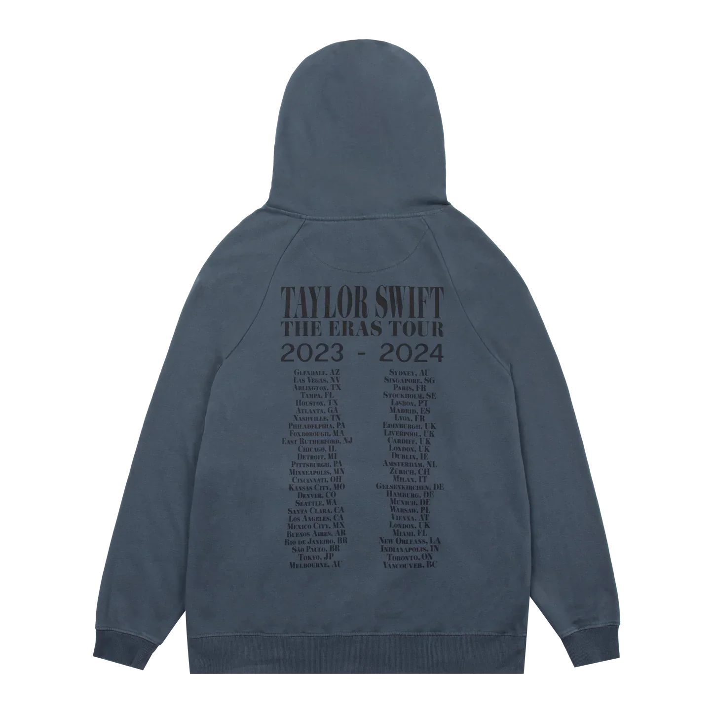 Taylor Swift The Eras International Tour Washed Blue Hoodie - Recreated Inspired Edition