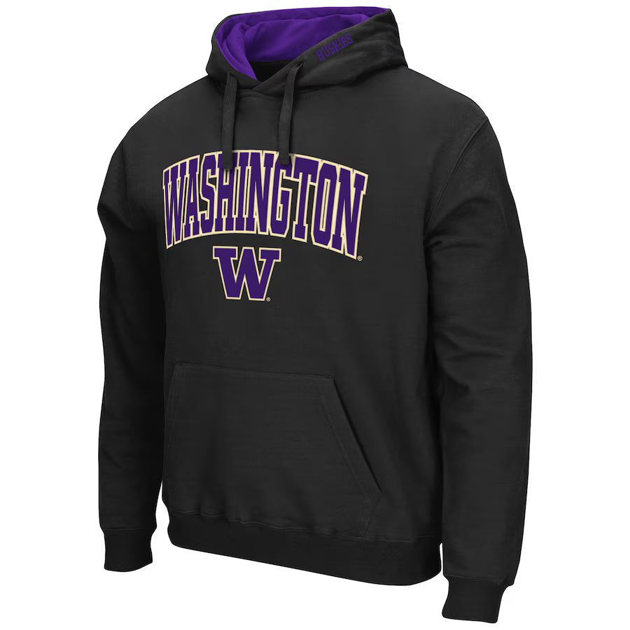 Washington Huskies Black Pullover Hoodie - Recreated Inspired Edition