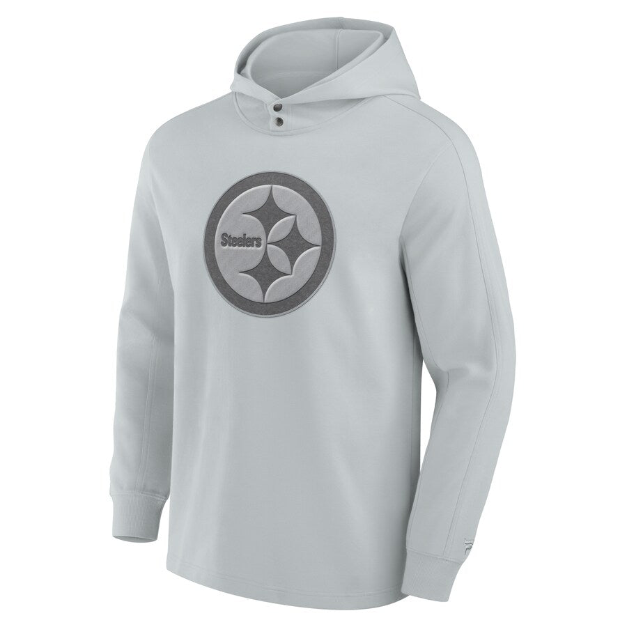 Pittsburgh Steelers FELT Gray Hoodie - Recreated Inspired Edition