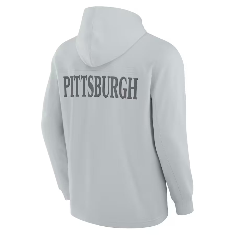 Pittsburgh Steelers FELT Gray Hoodie - Recreated Inspired Edition