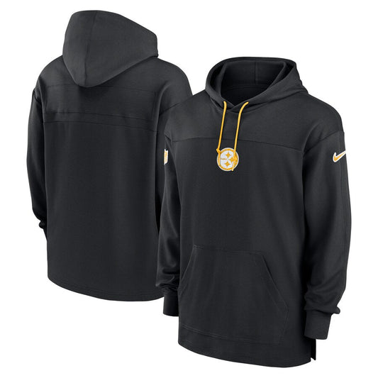 Pittsburgh Steelers Sideline Black Hoodie - Recreated Inspired Edition