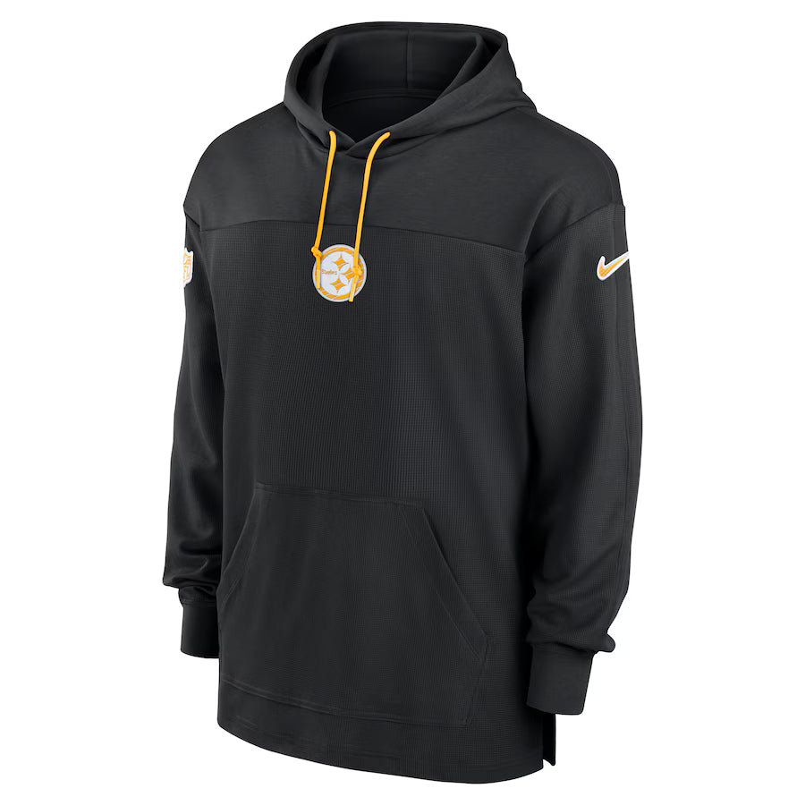 Pittsburgh Steelers Sideline Black Hoodie - Recreated Inspired Edition