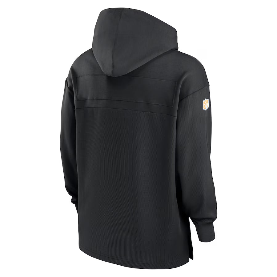 Pittsburgh Steelers Sideline Black Hoodie - Recreated Inspired Edition