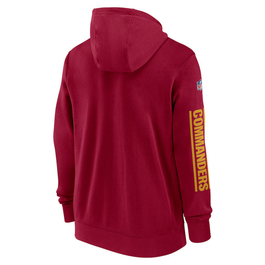Washington Commanders Black &amp; Gray Zip-Up Hoodie - Recreated Inspired Edition