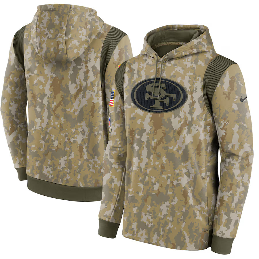 Christian McCaffrey 49ers Salute to Service Camo Hoodie - Recreated Inspired Edition