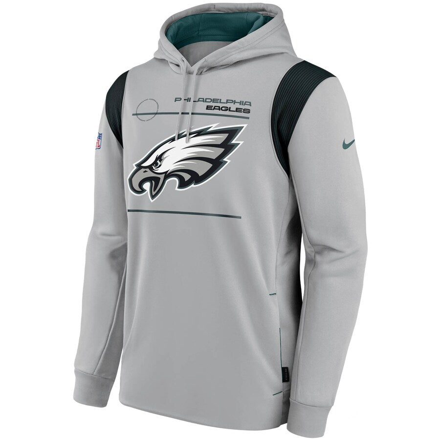 Nike Philadelphia Eagles Grey Logo Pullover Hoodie - Recreated Inspired Edition