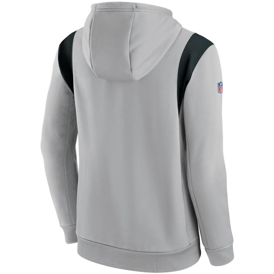Nike Philadelphia Eagles Grey Logo Pullover Hoodie - Recreated Inspired Edition