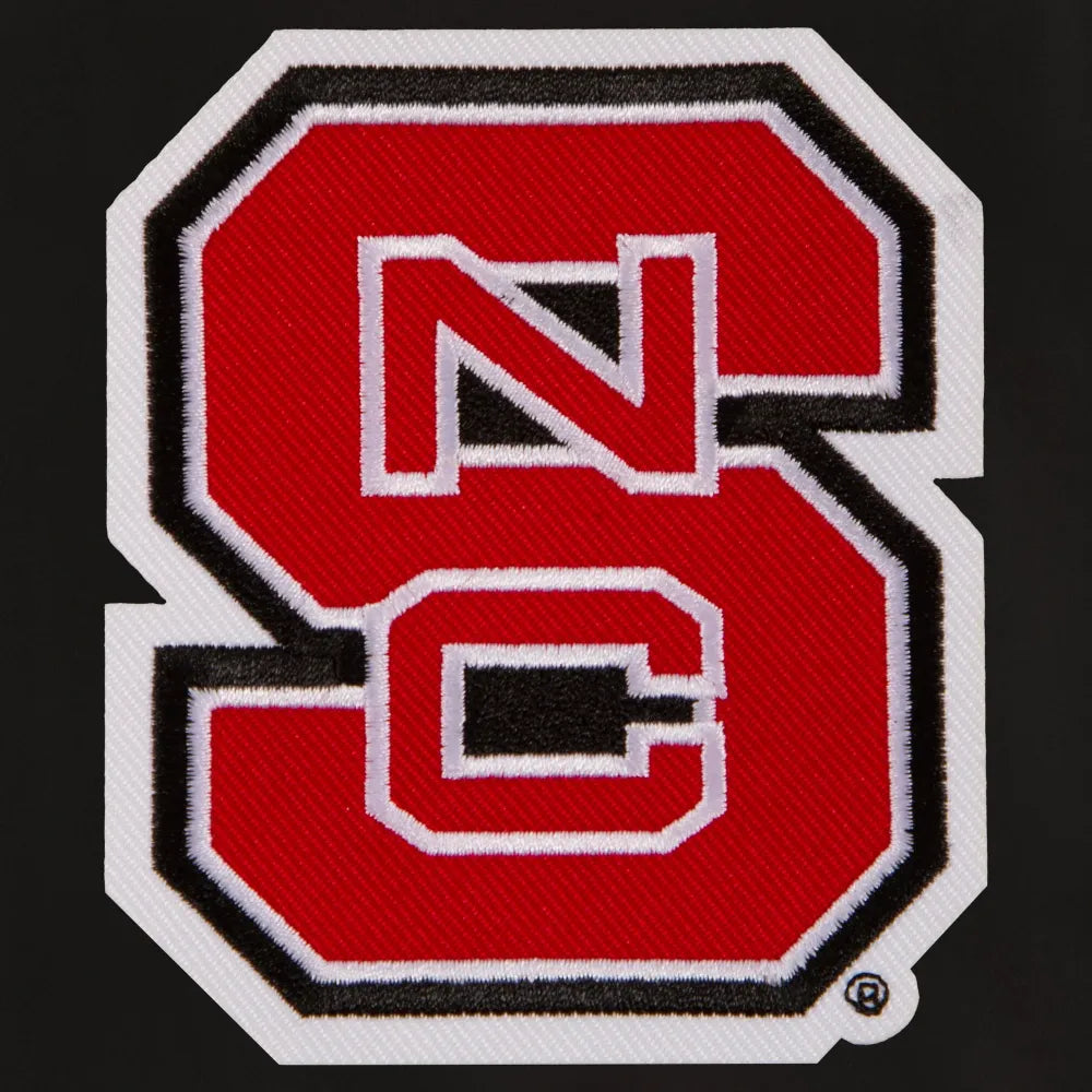 NC State Wolfpack One Color Full Wool Black Varsity Jacket