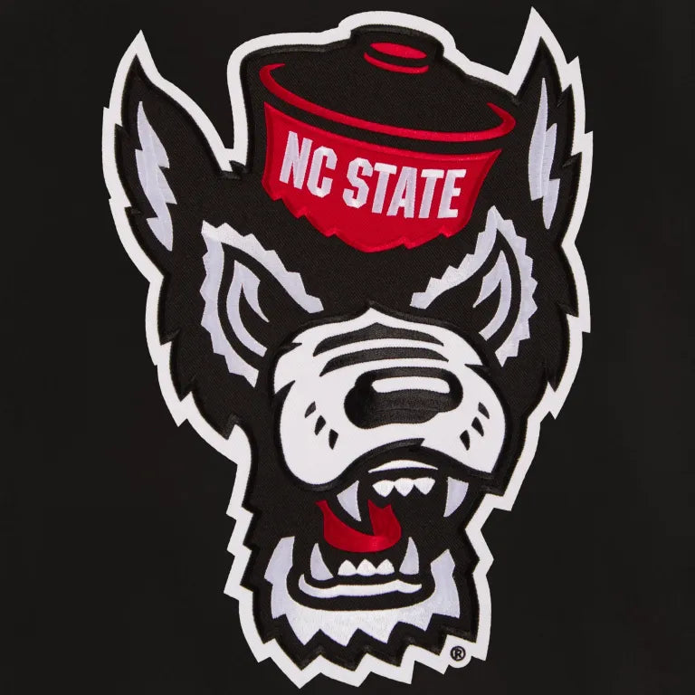 NC State Wolfpack One Color Full Wool Black Varsity Jacket