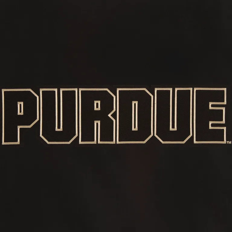 Purdue Boilermakers One Color Full Wool Black Varsity Jacket
