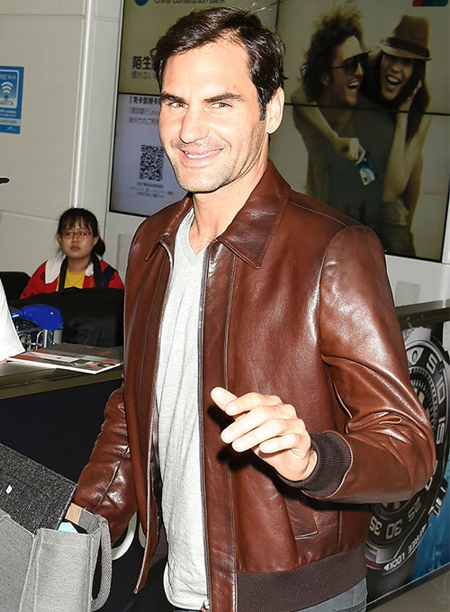 Roger Federer Leather Jacket # 2