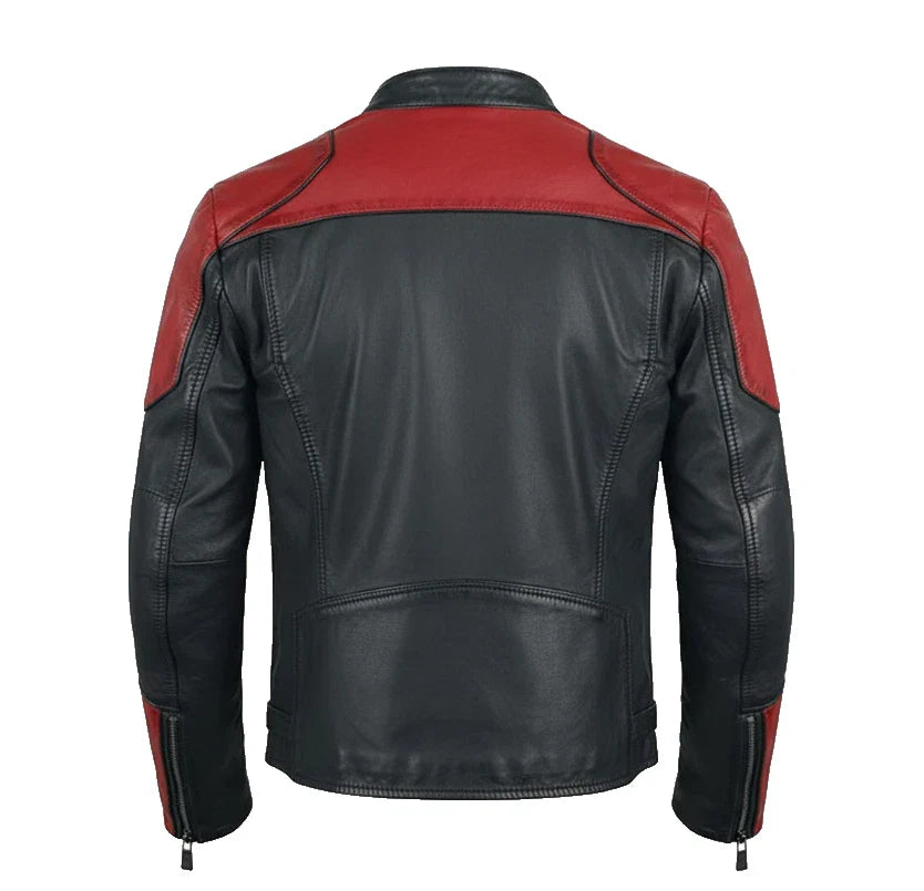 Men's Genuine Cowhide Leather Jacket | Classic Cafe Racer Handmade | Winter