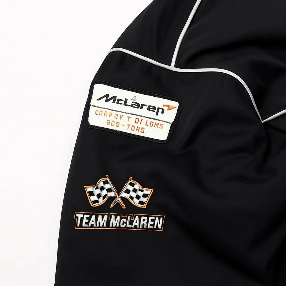 Men's Black Racing Style Leather Jacket  | Premium Cowhide  |  Custom Handmade