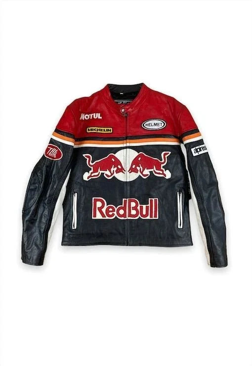 Unisex Racing-Inspired Leather Jacket – MotoGP Style | Genuine Cowhide