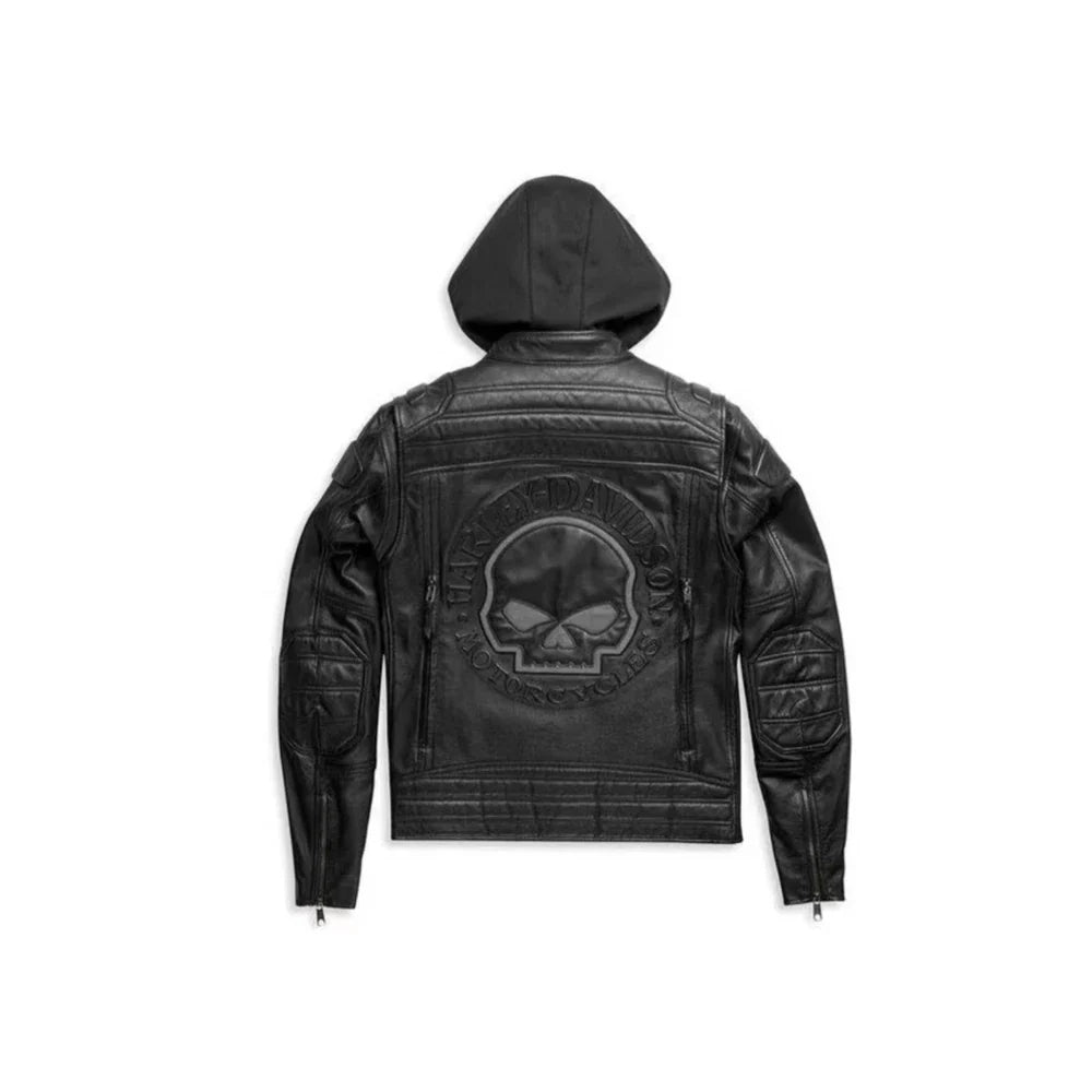 Men's Genuine Leather Hoodie – Handmade Streetwear Jacket | Custom Fit Casual uk