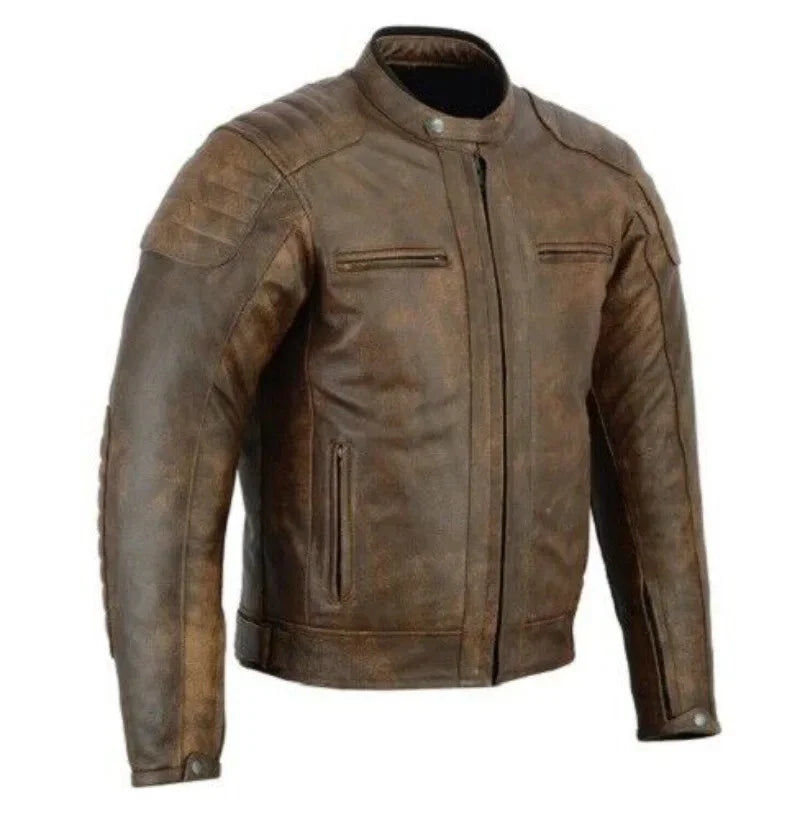 100% Genuine Leather Motorcycle Jacket | Motocross Leather Jacket
