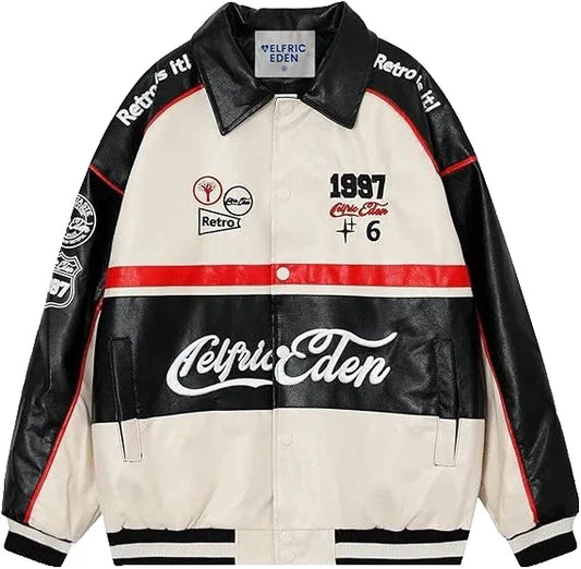 Racing Style Leather Jacket for Women's | Premium Cowhide | Custom Handmade