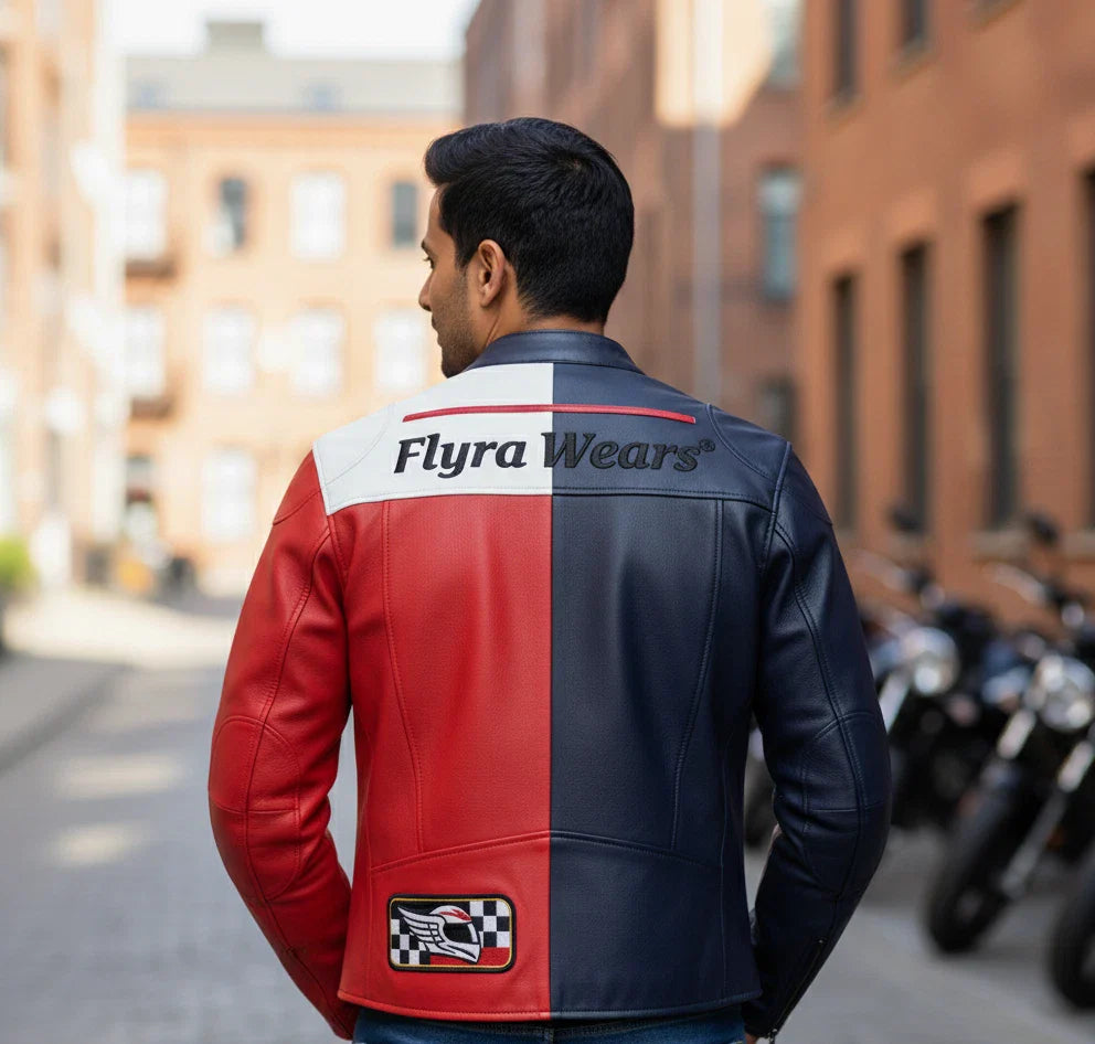 Genuine Cowhide Leather Motorcycle Jacket for Men | Premium Quality | YKK Zips