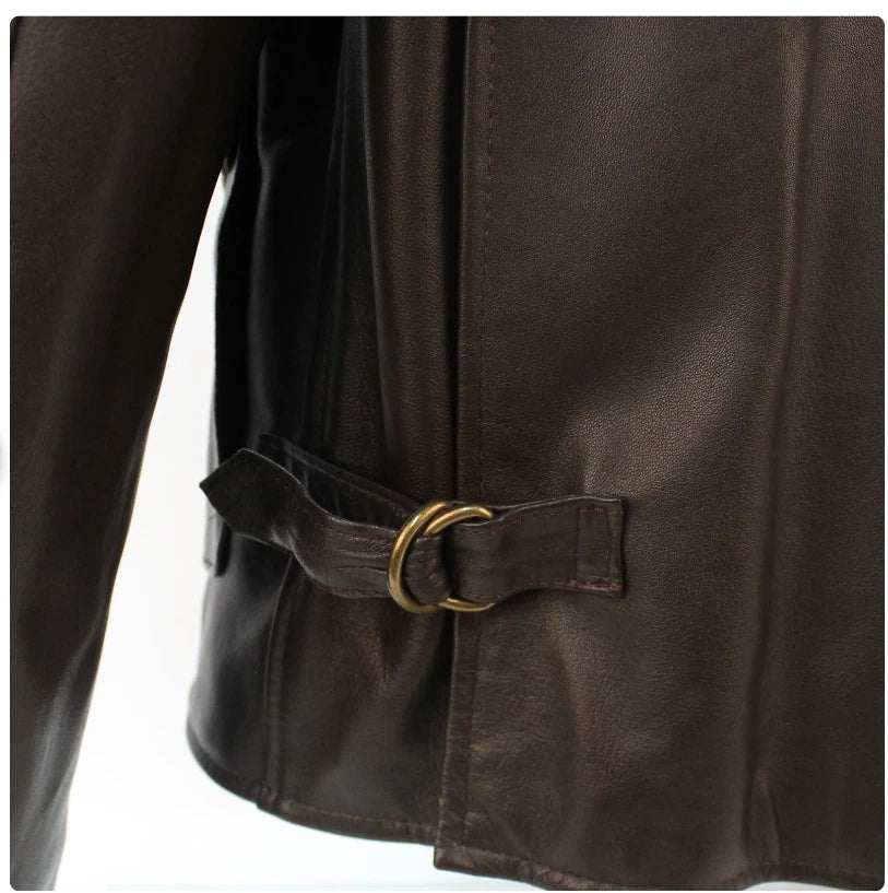Premium Brown Cowhide Leather Jacket – Crafted for Luxury and Durability