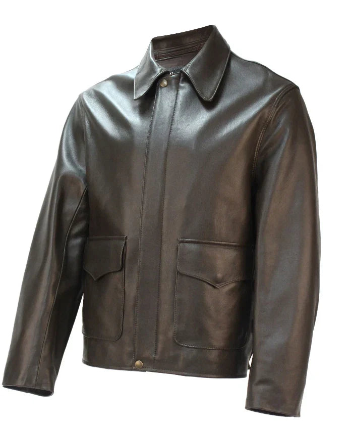 Premium Brown Cowhide Leather Jacket – Crafted for Luxury and Durability
