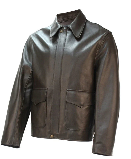 Premium Brown Cowhide Leather Jacket – Crafted for Luxury and Durability