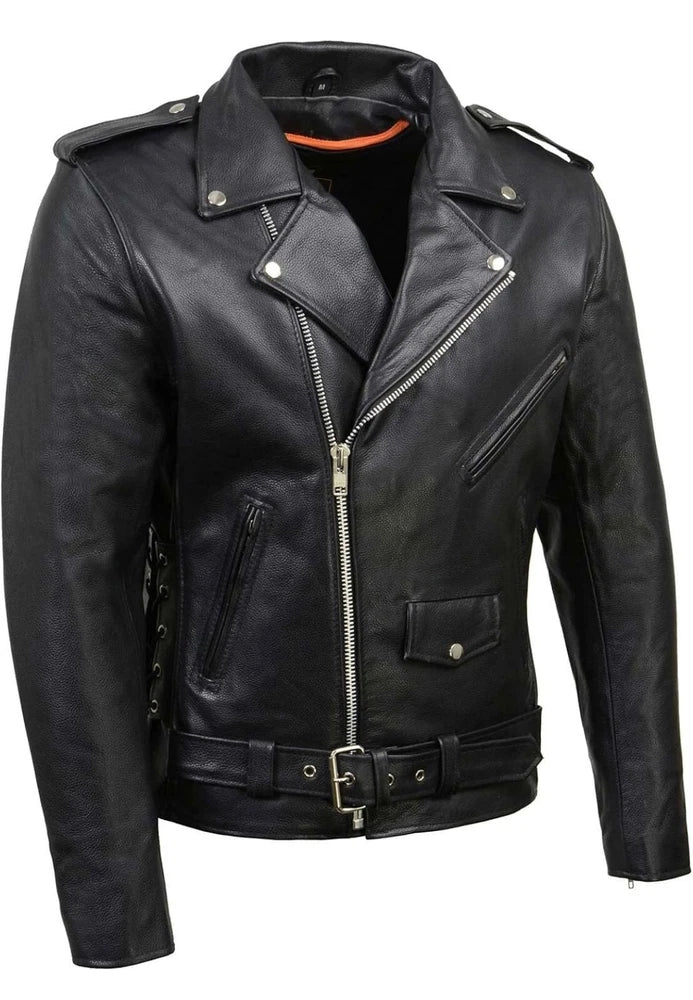Men's Cowhide Leather Jacket -  Premium & Durable - Fashion Wear - Biker Wear.
