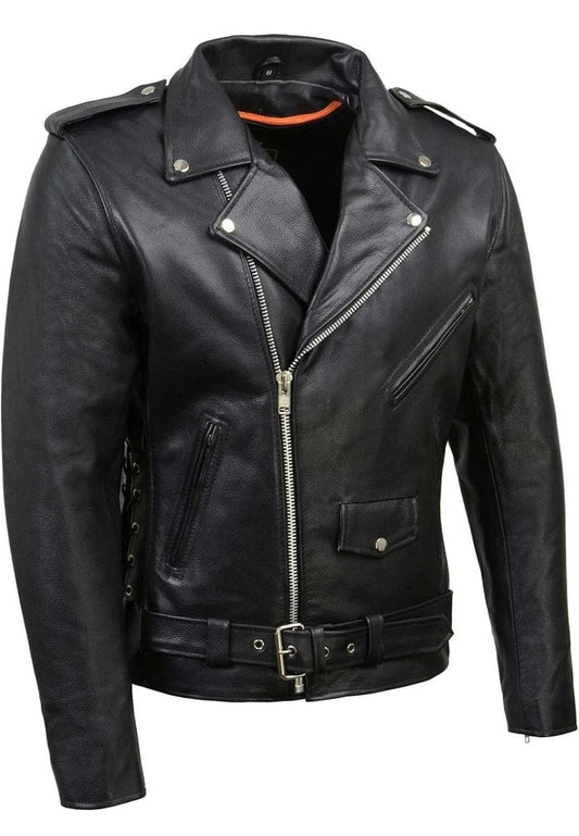 Men's Cowhide Leather Jacket -  Premium & Durable - Fashion Wear - Biker Wear.