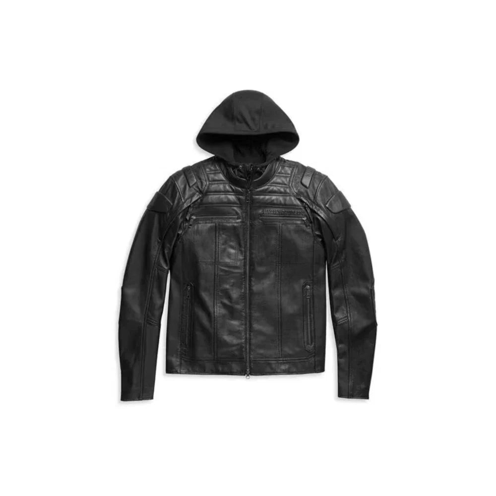 Men's Genuine Leather Hoodie – Handmade Streetwear Jacket | Custom Fit Casual uk