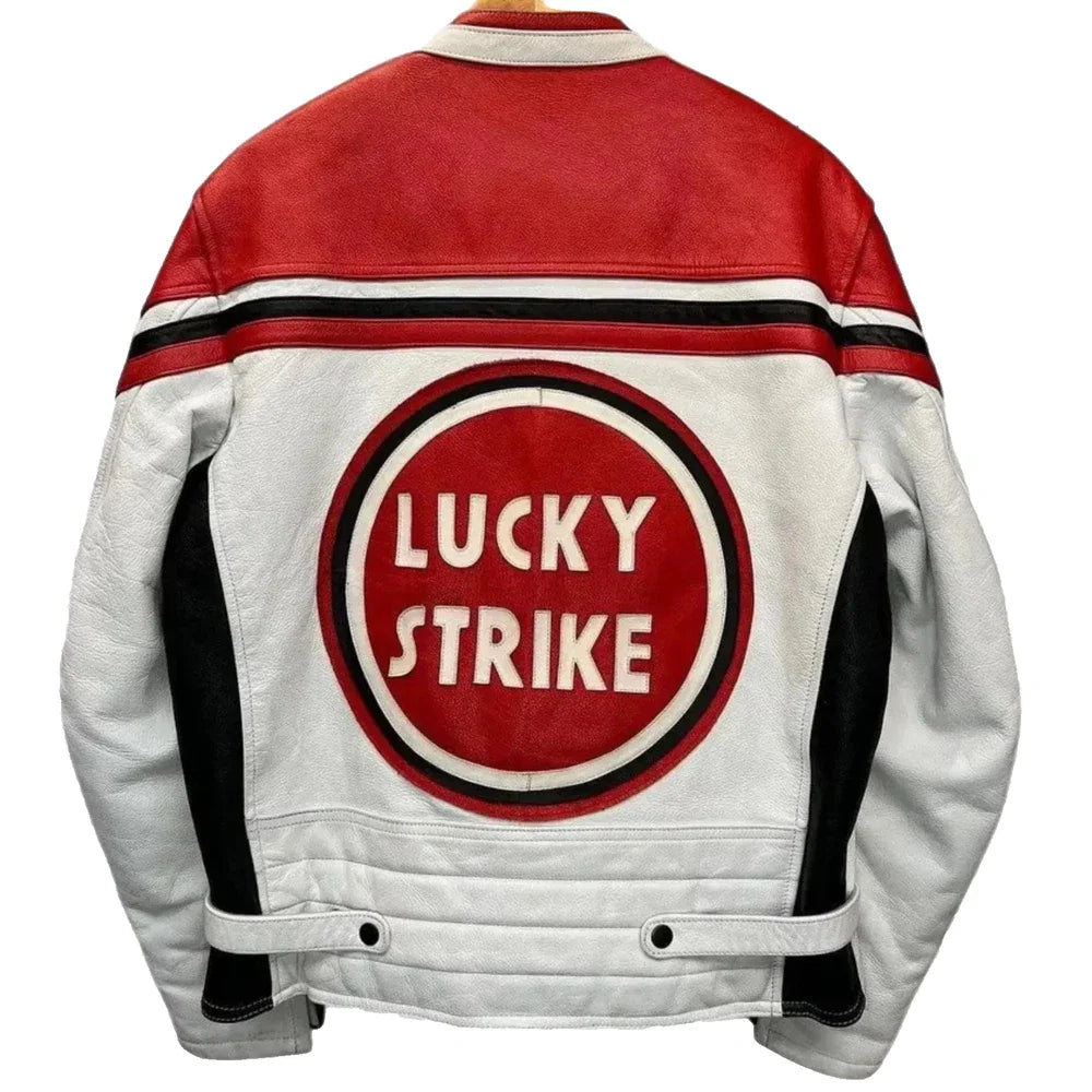 Genuine Cowhide Leather Motorcycle Jacket For Men's|Premium Vintage Biker Jacket