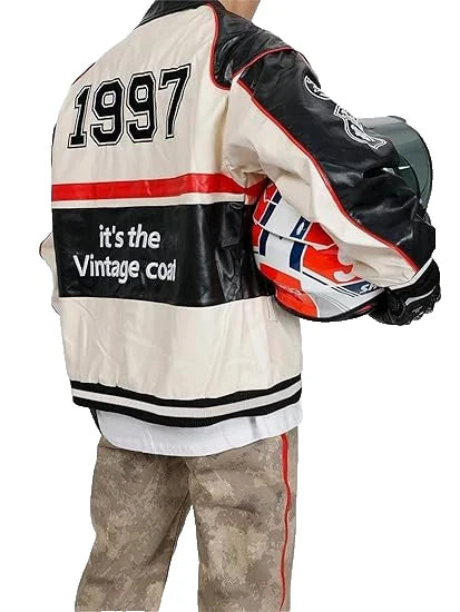 Racing Style Leather Jacket for Women's | Premium Cowhide | Custom Handmade