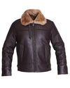 100% Sheepskin Real Fur Leather Jacket RAF Pilot US Navy Flight Bomber Men Irvin