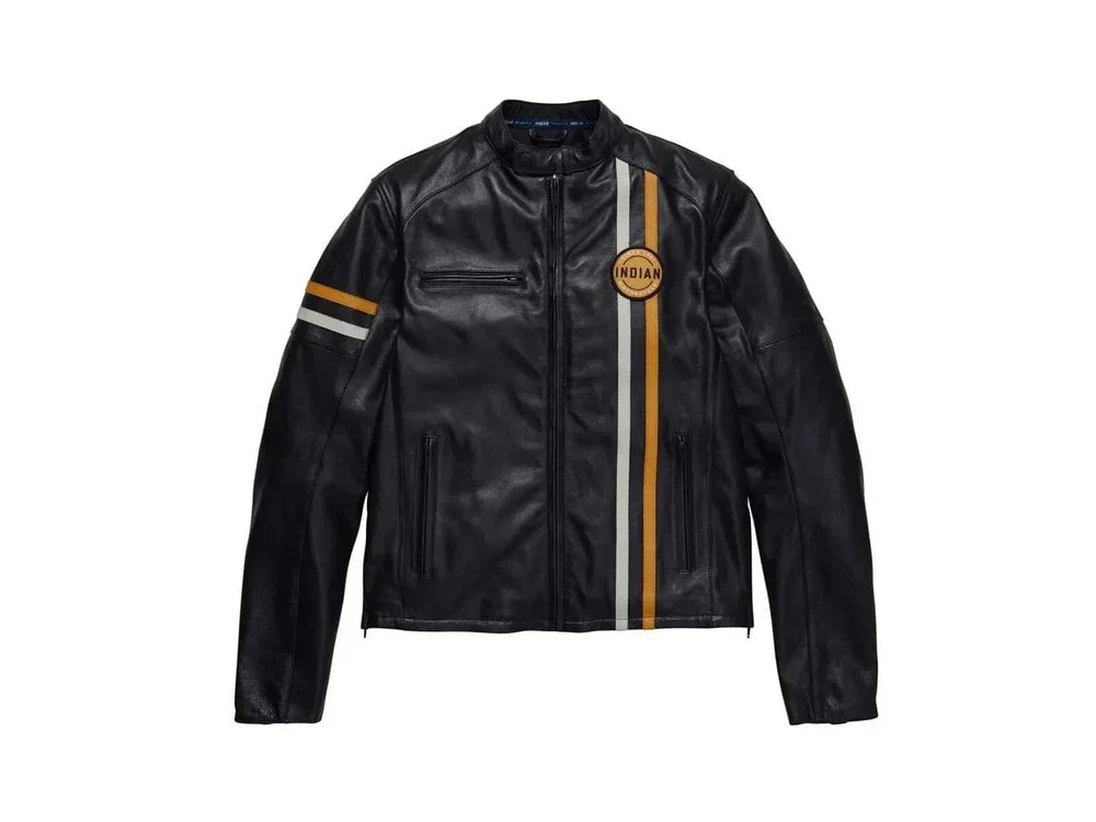Men's Black Leather Motorcycle Jacket – Handmade | Biker Genuine Cowhide Leather