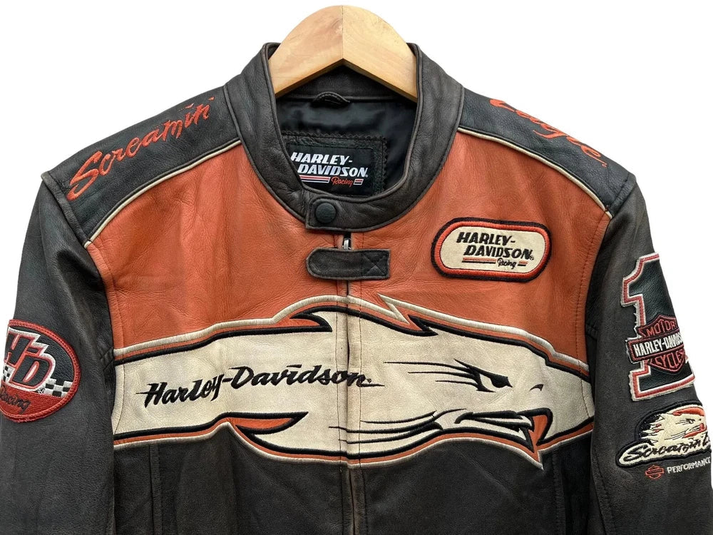 Men's Motorcycle Leather Jacket | Cruiser Biker Style | Vintage Black Rider Coat