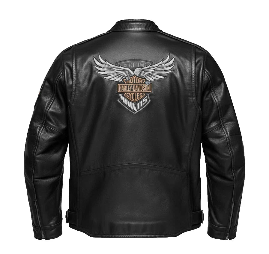 Men's Heavy-Duty Cowhide Moto Jacket – Polyester - Moto-Sports - Premium Quality