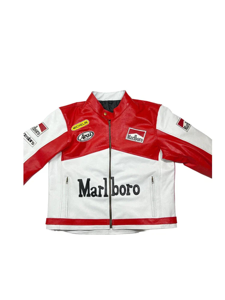 Genuine Cowhide Leather Motorcycle Jacket for Men | Stylish Durable Riding Gear