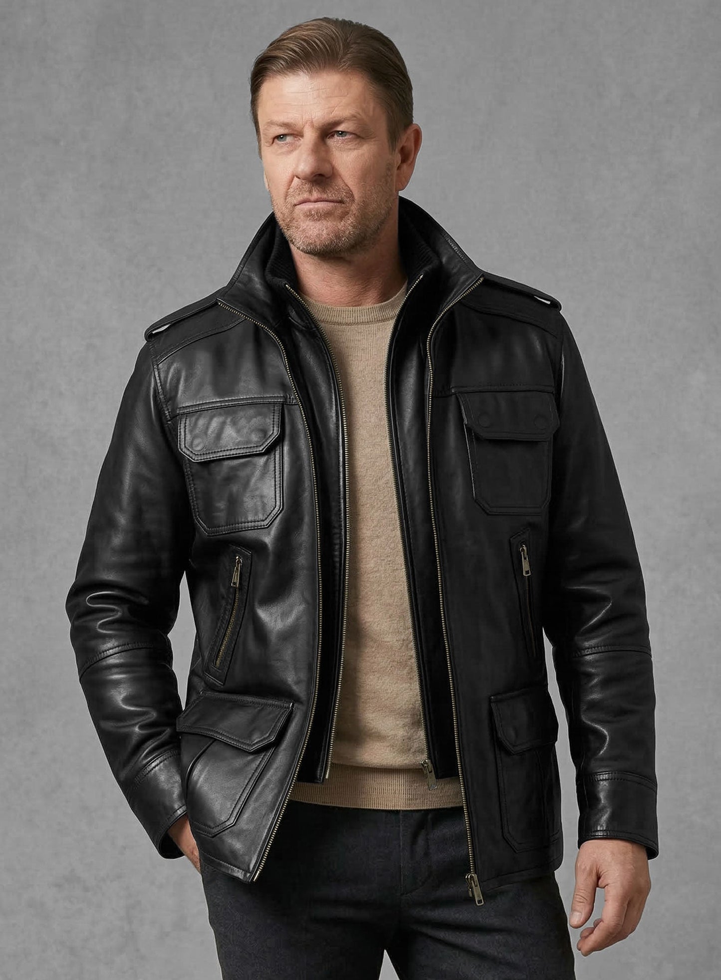 Sean Bean Cleanskin Leather Jacket