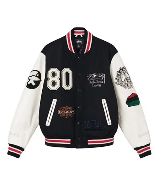 Varsity Denim Tears X Our Legacy TTL Black and White Jacket - Recreated Inspired Edition