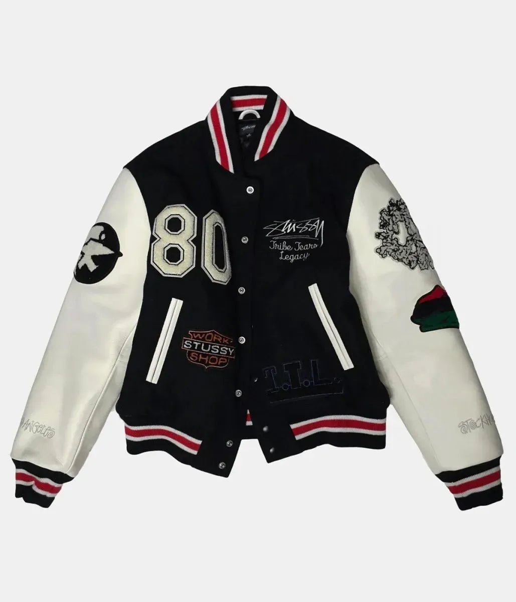Varsity Denim Tears X Our Legacy TTL Black and White Jacket - Recreated Inspired Edition