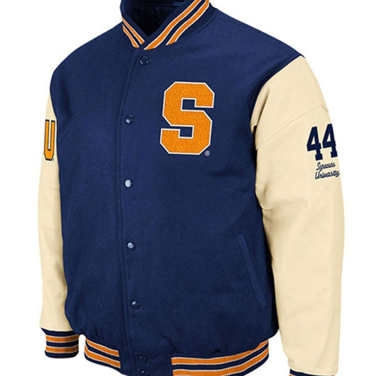 Syracuse S Letterman Varsity Jacket - Recreated Inspired Edition