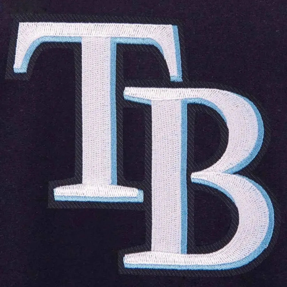 Tampa Bay Rays One Color Navy Wool Varsity Jacket